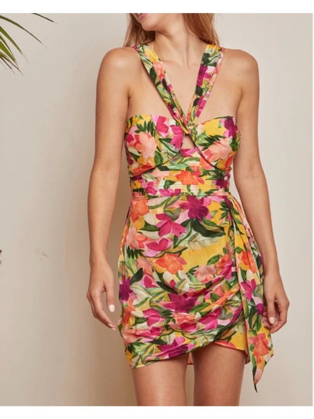 Saylor Clark Floral Mini Dress Size M